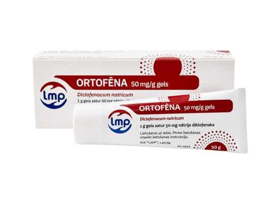 ORTOFĒNA 50 mg/g gels, 50 g
