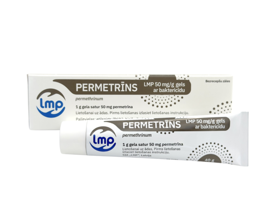 PERMETRĪNS LMP 50 mg/g gels ar baktericīdu