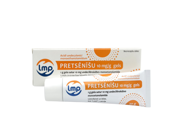PRETSĒNĪŠU 10 mg/g gels